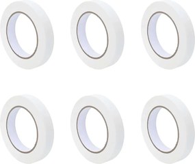 vidaXL Bende de Mascare pentru Pictori 6 pcs Alb 19mm x 50m Hârtie