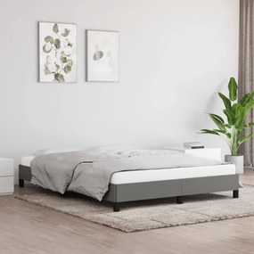 Cadru de pat, gri inchis, 140 x 200 cm, material textil Morke gra, 25 cm, 140 x 200 cm