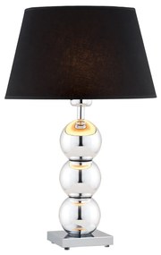 Veioza de masa moderna design elegant FUDZI crom/negru