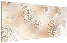 Tablou cu bile blânde - maro (120x50 cm), în 40 de alte dimensiuni noi