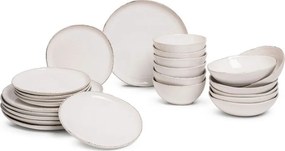 Serviciu de masă 24 buc. din gresie Snow Heart – Bonami Essentials