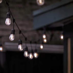 Ghirlandă decorativă LED pentru exterior 15xE27/1W/230V 15,94 m IP44 neagră