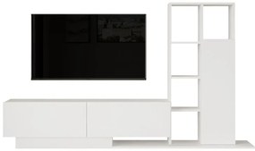 Set mobilier living Damon, Pako World, Alb, 140x29x39 cm