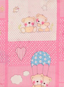 Lenjerii din bumbac pentru patut Culoare roz, COTTON TEDDY