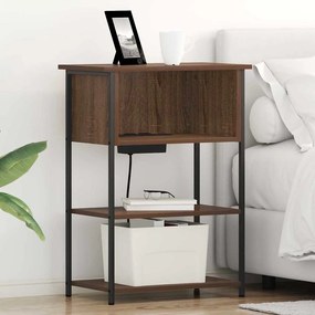 vidaXL Dulap de noapte Stejar brun 55 x 31 x 76 cm Lemn compozit