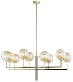 Lustră pe tijă Jupiter 1977 FEME 10xG9/10W/230V auriu/bej