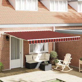 vidaXL Cortina Retractabilă portocaliu și maro 400 × 300 cm Poliester