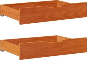 vidaXL Sertare de pat 2 buc. 80x55x17 cm maro ceruit lemn masiv de pin