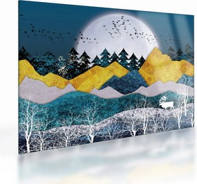 Tablou pe sticlă - Peisaj polar (70x50 cm)