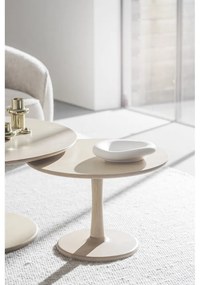 Măsuță de cafea natural rotundă cu aspect de lemn de stejar 60x60 cm Hobart – Rowico