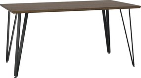 Masa FRIADO, stejar/negru, metal, 150x80x75 cm
