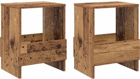 vidaXL Raft pentru reviste 2 pcs Lemn vechi 35 x 30 x 45 cm