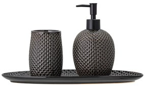 Set de accesorii de baie gri din gresie ceramică Hrin – Bloomingville