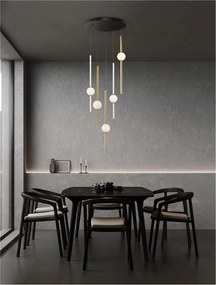 Lustra dimabila cu 5 pendule LED design modern ACROBAT