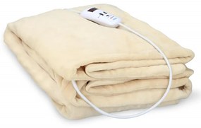 Patura electrica Alpina, 180W, 180x130 cm, Timer, 10 setari de caldura, Telecomanda, Bej