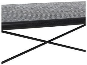 Măsuță de cafea neagră din metal 60x109,5 cm Oslo – Ixia