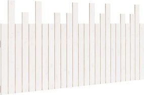 vidaXL Tăblie de pat pentru perete, alb, 159,5x3x80 cm lemn masiv pin