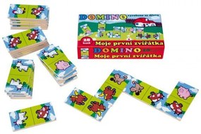 Domino Primele mele animale,joc de masă din lemn 28 buc
