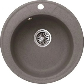 Chiuveta compozit Inter Ceramic finisaj granit gri 49 cm fara picurator