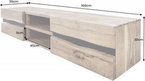 Comoda TV suspendata din lemn design industrial Amazonas 160cm Salcam
