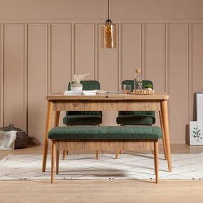 Set mobilier sufragerie Vlasta 1 (pin atlantic + verde) (pentru 4 persoane). 1072183