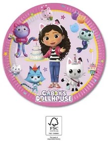 Gabby&#039;s Dollhouse Friends farfurie din hârtie 8 buc 20 cm FSC
