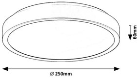 Plafoniera LED baie IP44 Samira negru/alb