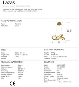 Lustra LED design ultra-modern Lazas 50cm SV-486705