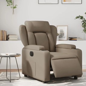 vidaXL Fotoliu rabatabil electric, cappuccino, piele ecologică
