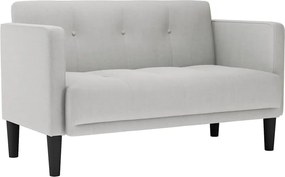 vidaXL Canapea loveseat, gri nor, 111 cm, textil