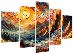 Tablou - Munte acoperit de soare (150x105 cm)