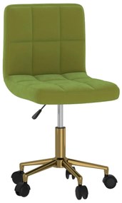 3087795 vidaXL Scaune de bucătărie pivotante, 4 buc., verde deschis, catifea