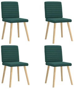 vidaXL Scaune de sufragerie 4 buc Tesatura verde inchis