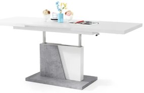 Măsuță de cafea pliabilă cu blat rabatabil NINO alb/gri