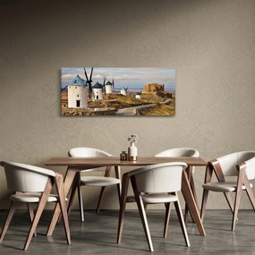 Tablou - Morile de vânt din Consuegra, Spania (120x50 cm)