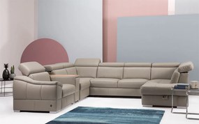 Colțar lemn masiv Urbano 346×79–97×287 cm - Stânga