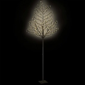 Pom Craciun, 600 LED-uri alb cald, flori de cires, 300 cm 1, Alb cald, 300 cm
