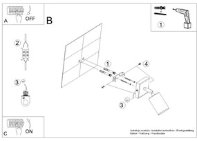 Spot de perete Sollux SL.1374 WINX 1xGU10/10W/230V negru/cupru