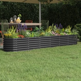 vidaXL Strat înălțat grădină 260x40x36 cm oțel vopsit electrostatic
