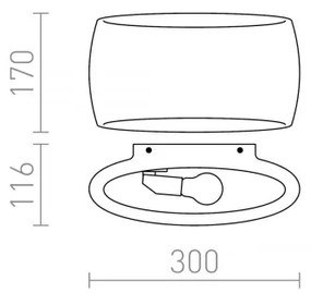 Aplică VERITA 1xE27/33W/230V albă RED-Design Rendl-R12365
