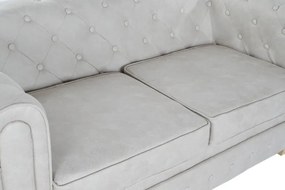 Canapea 2 locuri din stofa si lemn de mango " Covetry White "