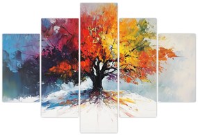 Tablou - Copac multicolor (150x105 cm)
