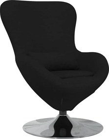 vidaXL Fotoliu ou Negru 63 x 73 x 90 cm țesătură