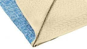 Cuvertura matlasata cu 2 fete Alcam, microfibra, 210x220 cm, Blue Jeans