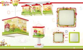 Aplica perete sau tavan camera copii cu imagini imprimate, My Little Farm 64406 DB