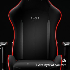 Scaun de gaming LED Diablo X-Starter: negru