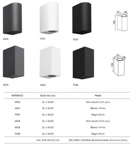 Aplica de perete iluminat exterior ambiental IP54 KANDANCHU alba