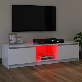Comoda TV cu lumini LED, alb, 120x30x35,5 cm 1, Alb, 120 x 30 x 35.5 cm