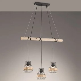 Lustră pe cablu STRAW 3xE27/40W/230V Fischer & Honsel 60798