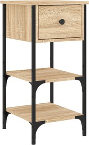 vidaXL Noptieră, stejar sonoma, 34x36x70 cm, lemn compozit